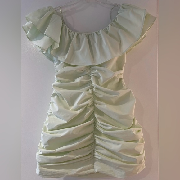 Anthropologie Maeve Ruched Off The Shoulder Dress Size 12 - Picture 5 of 11